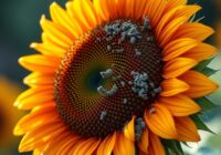 Szara pleśń na słoneczniku